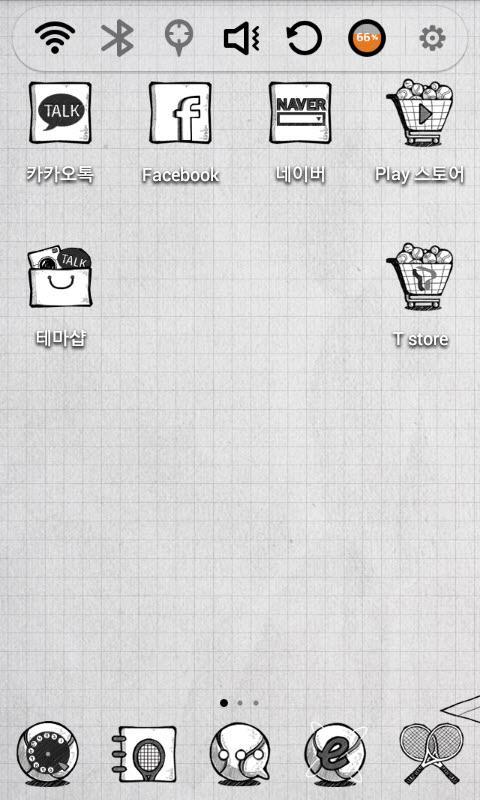 Tennis Sketch Launcher Theme