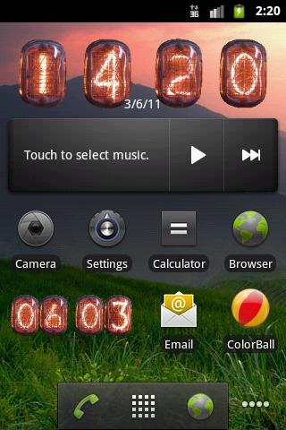 Nixie Clock Widget