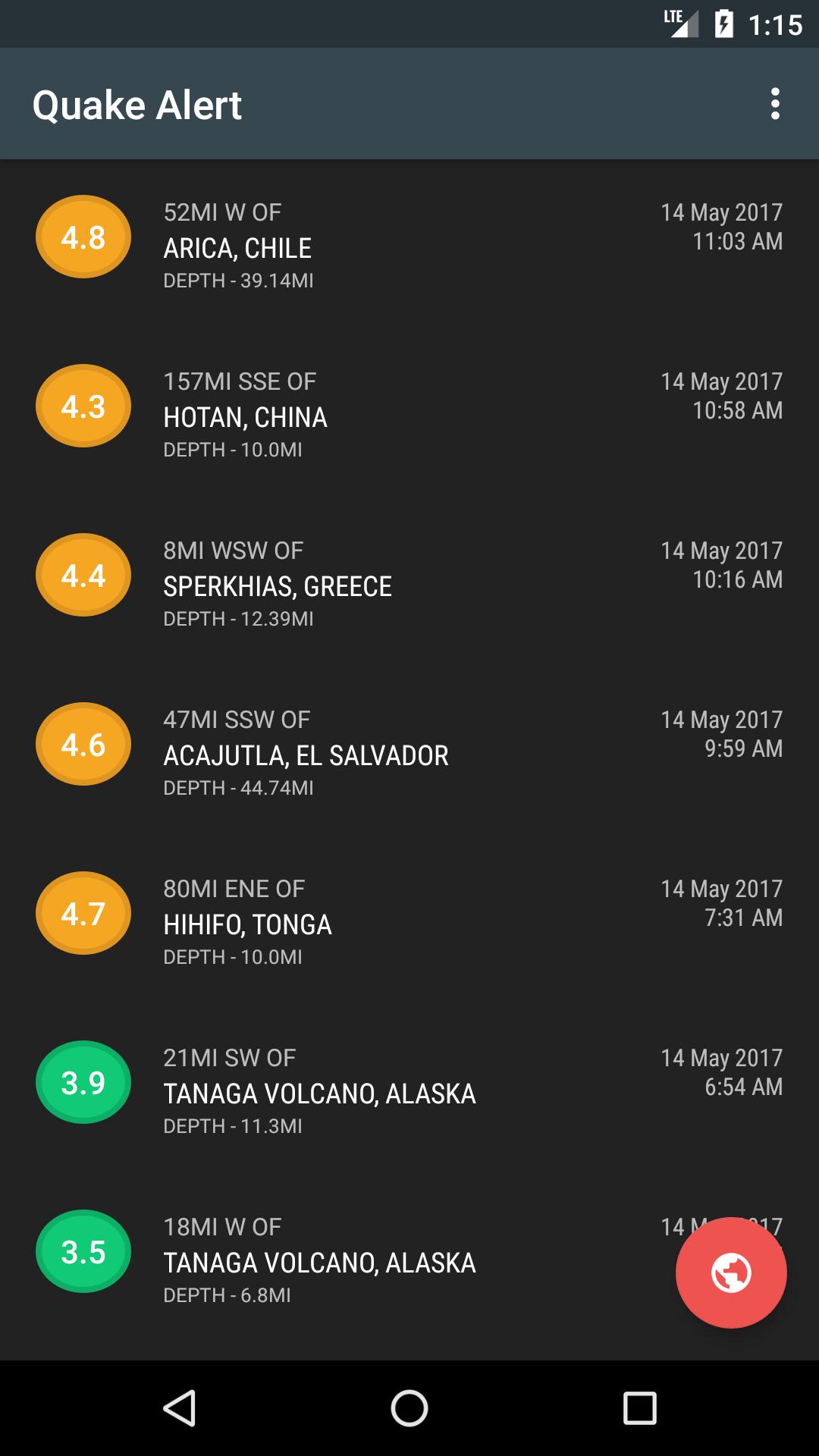 Quake Alert: Track Earthquakes