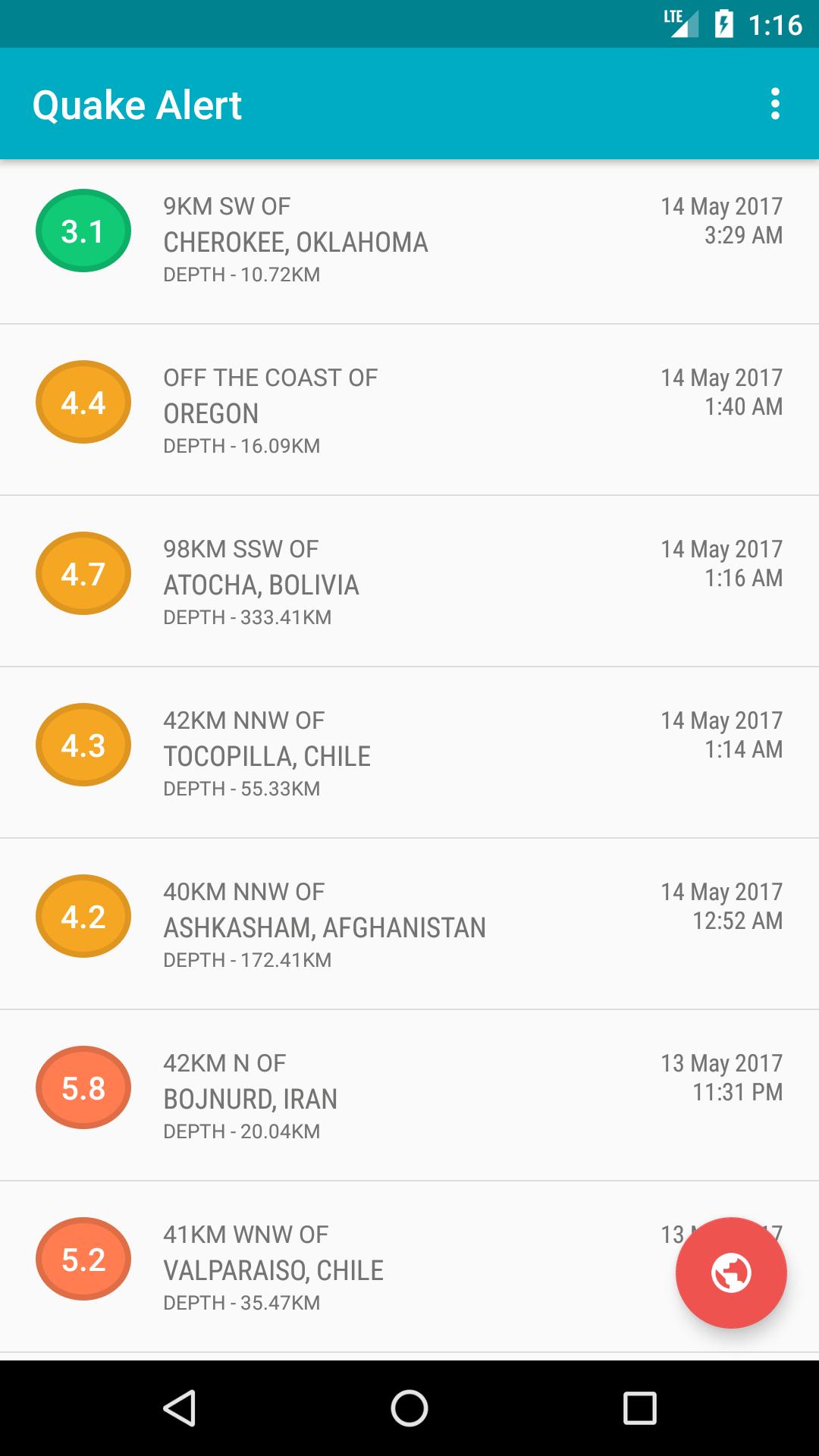 Quake Alert: Track Earthquakes