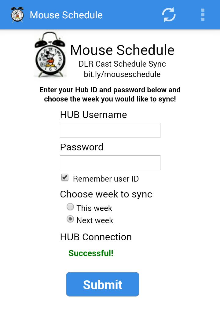 Mouse Schedule