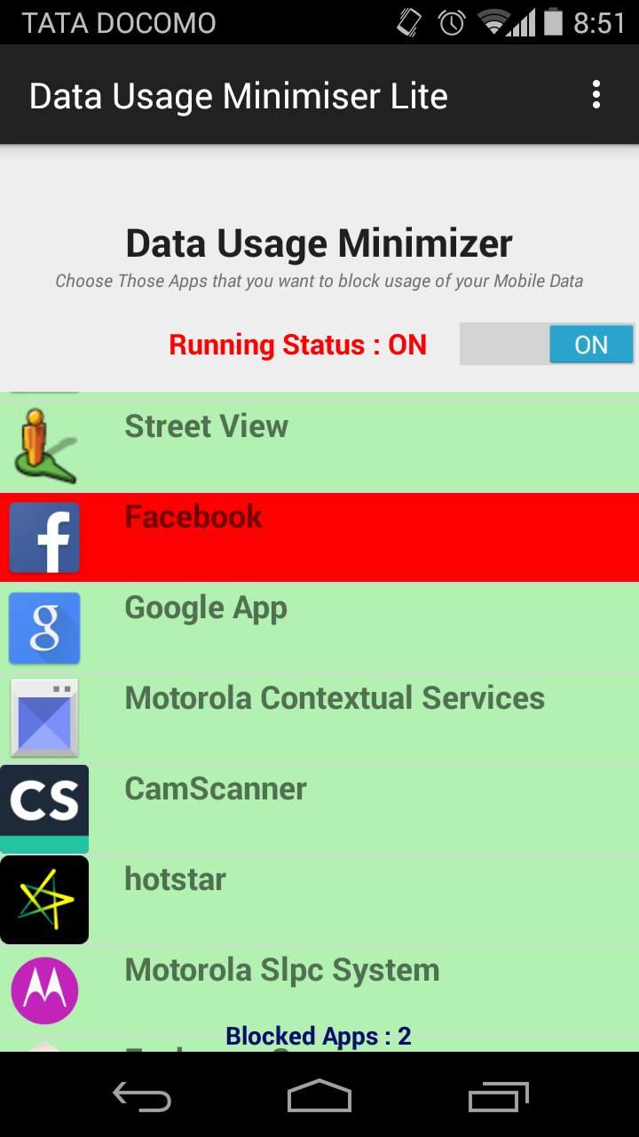 Data Usage Minimiser Lite