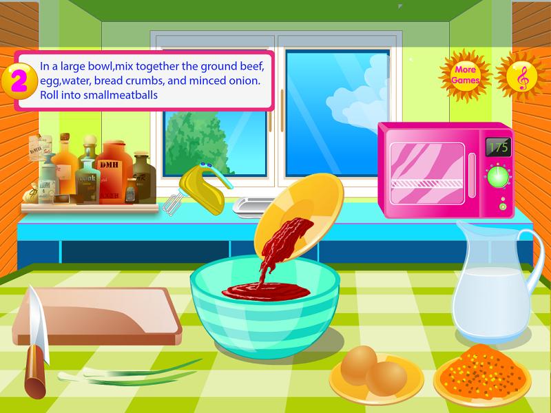 Meatballs food cooking games
