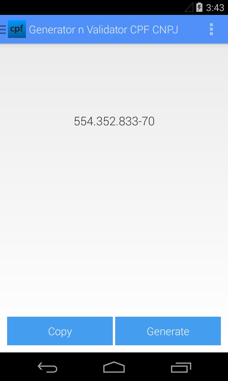 Generator n Validator CPF CNPJ