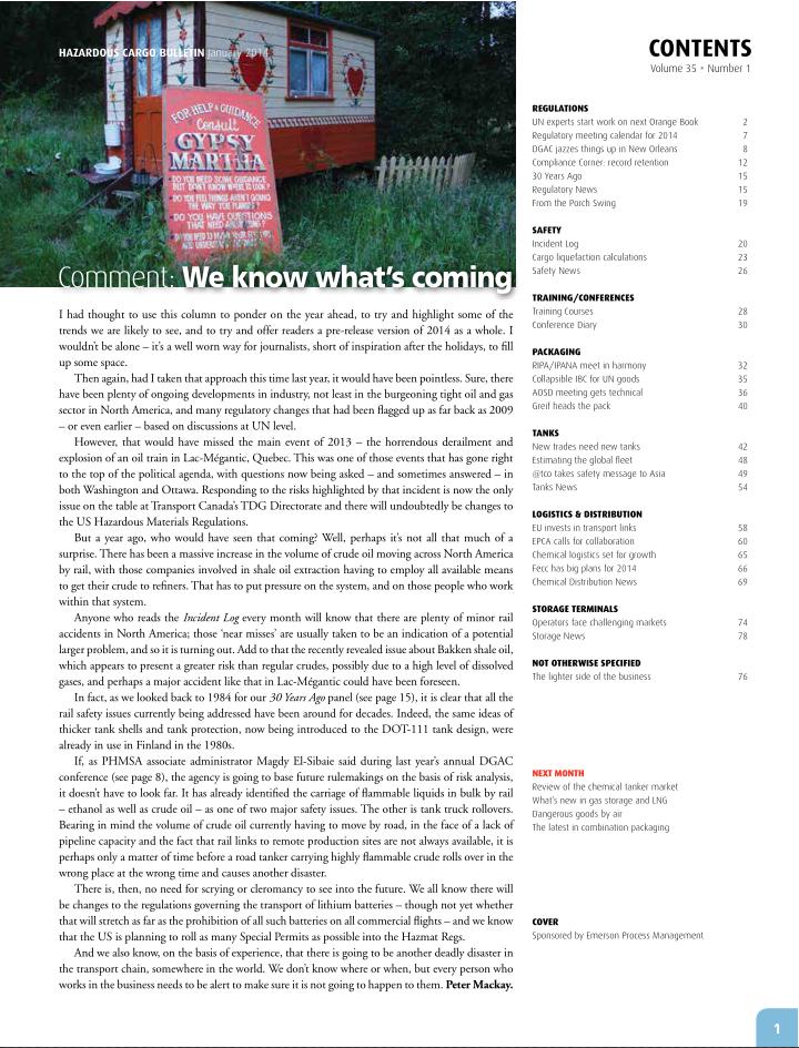 Hazardous Cargo Bulletin