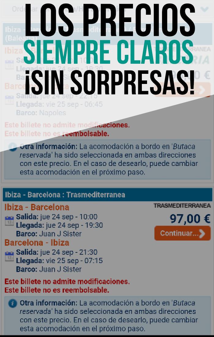 Reserva Ferry. Ferries baratos