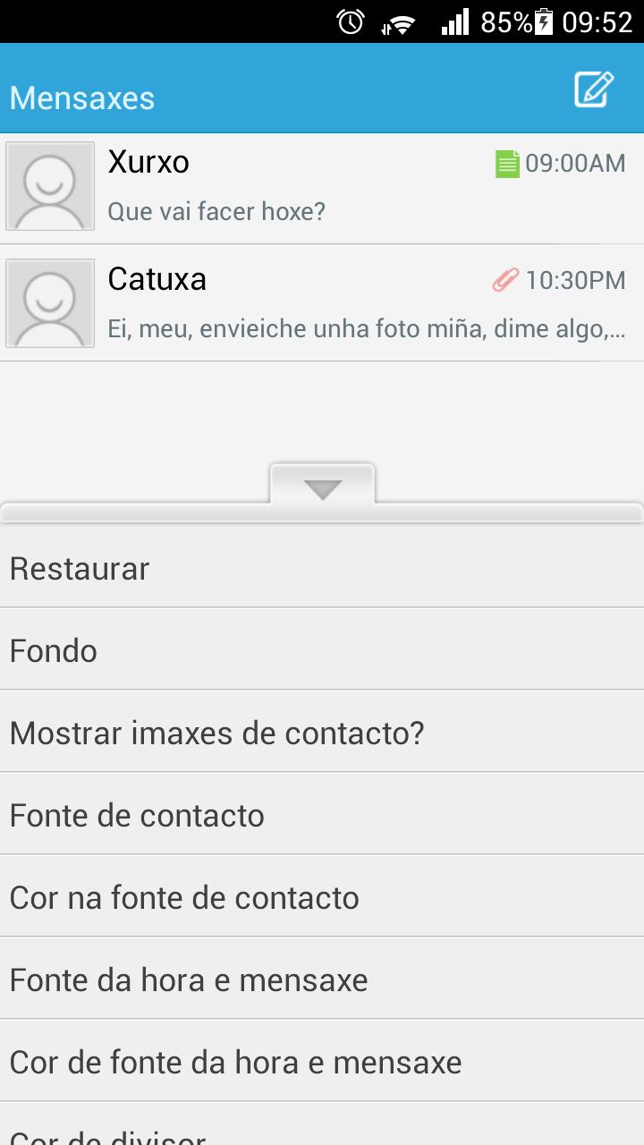 GO SMS Pro Galician language