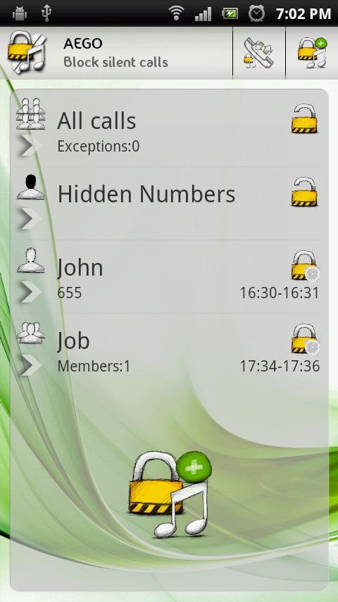 Aego Block / Mute calls