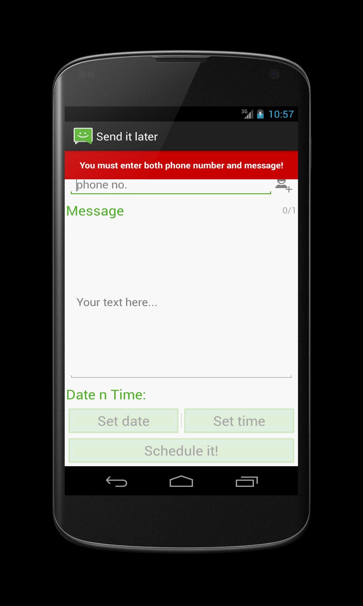 Send it later