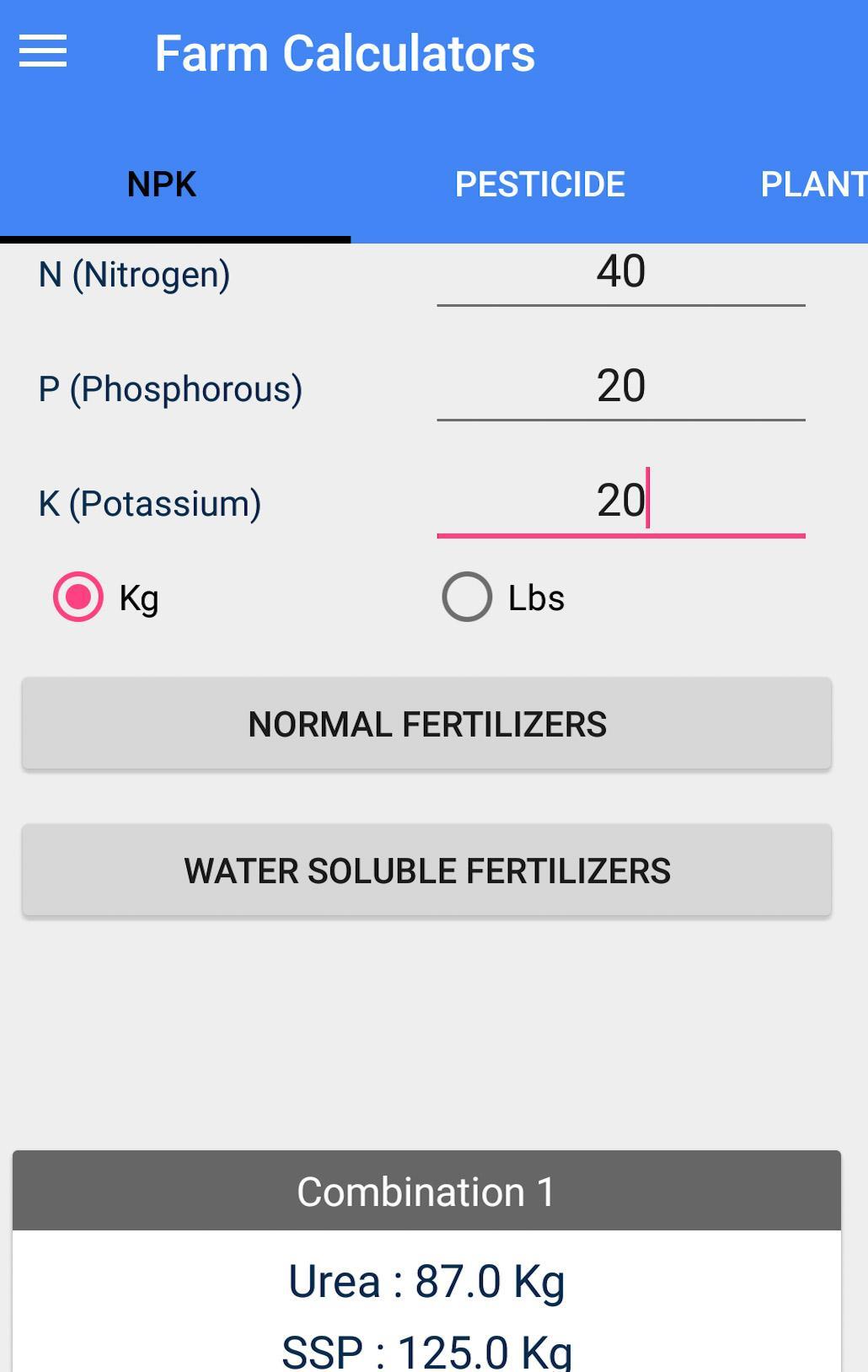 Farm Calculators