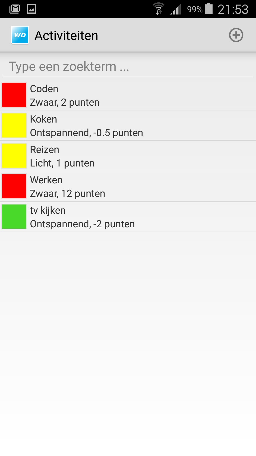 Weeg je dag