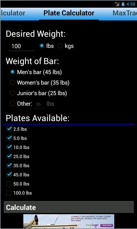 Lifting Calculator