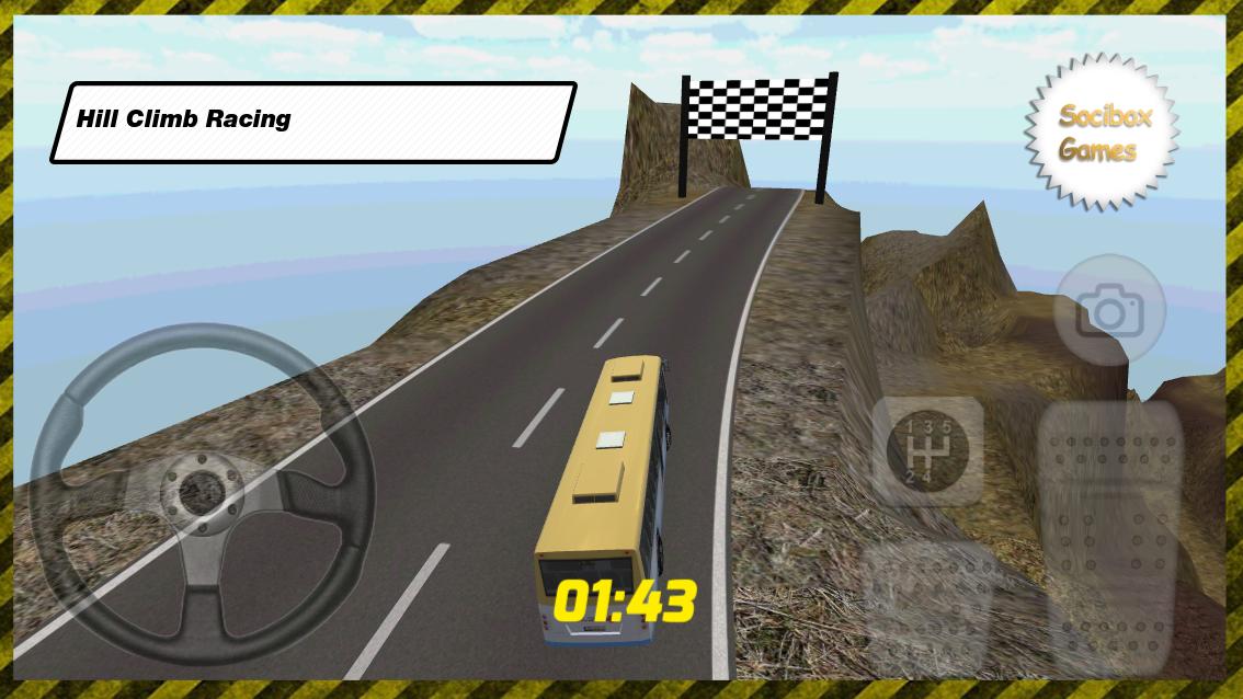 Bus Hill Climbing Racing