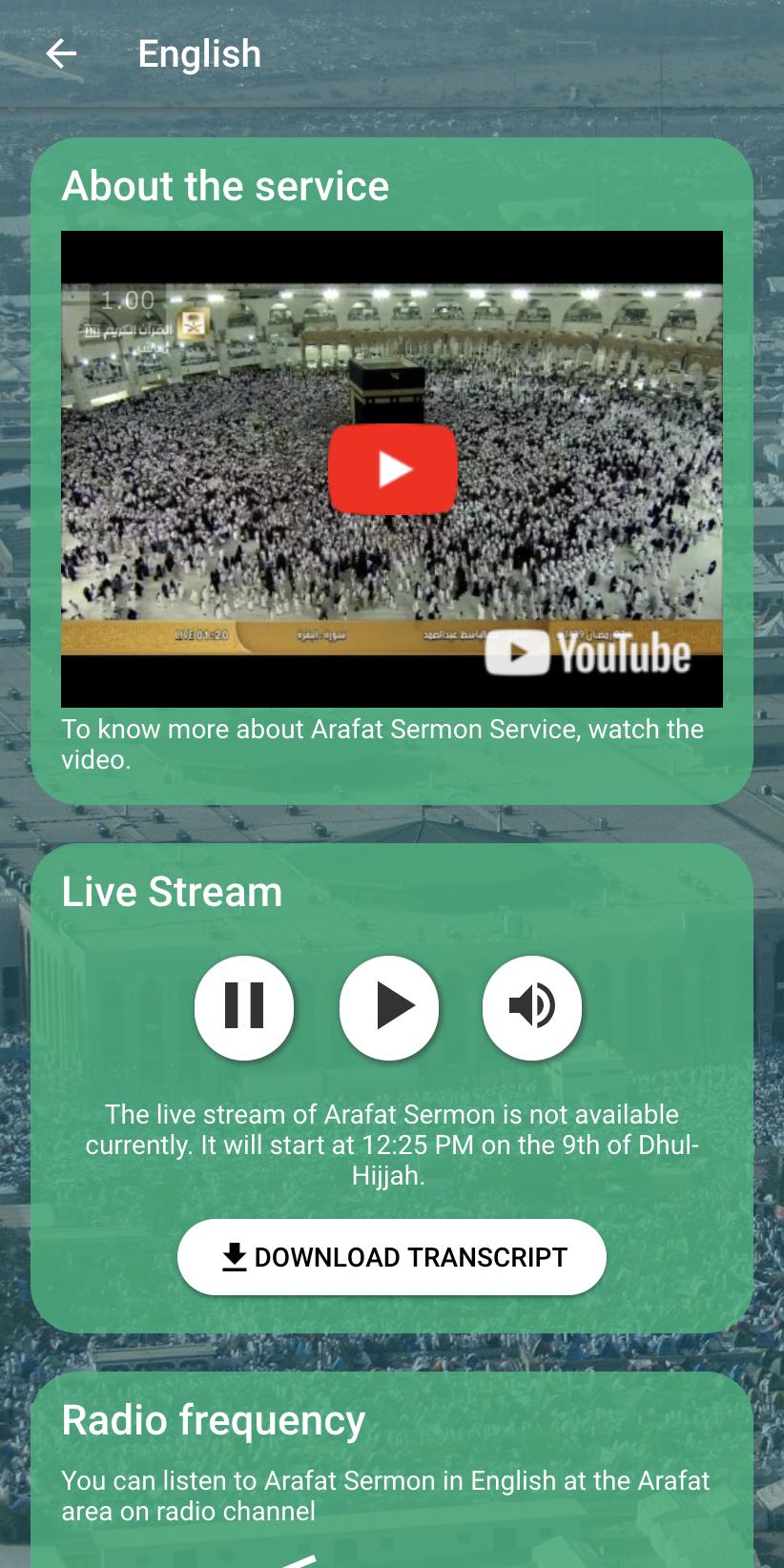 Arafat Sermon