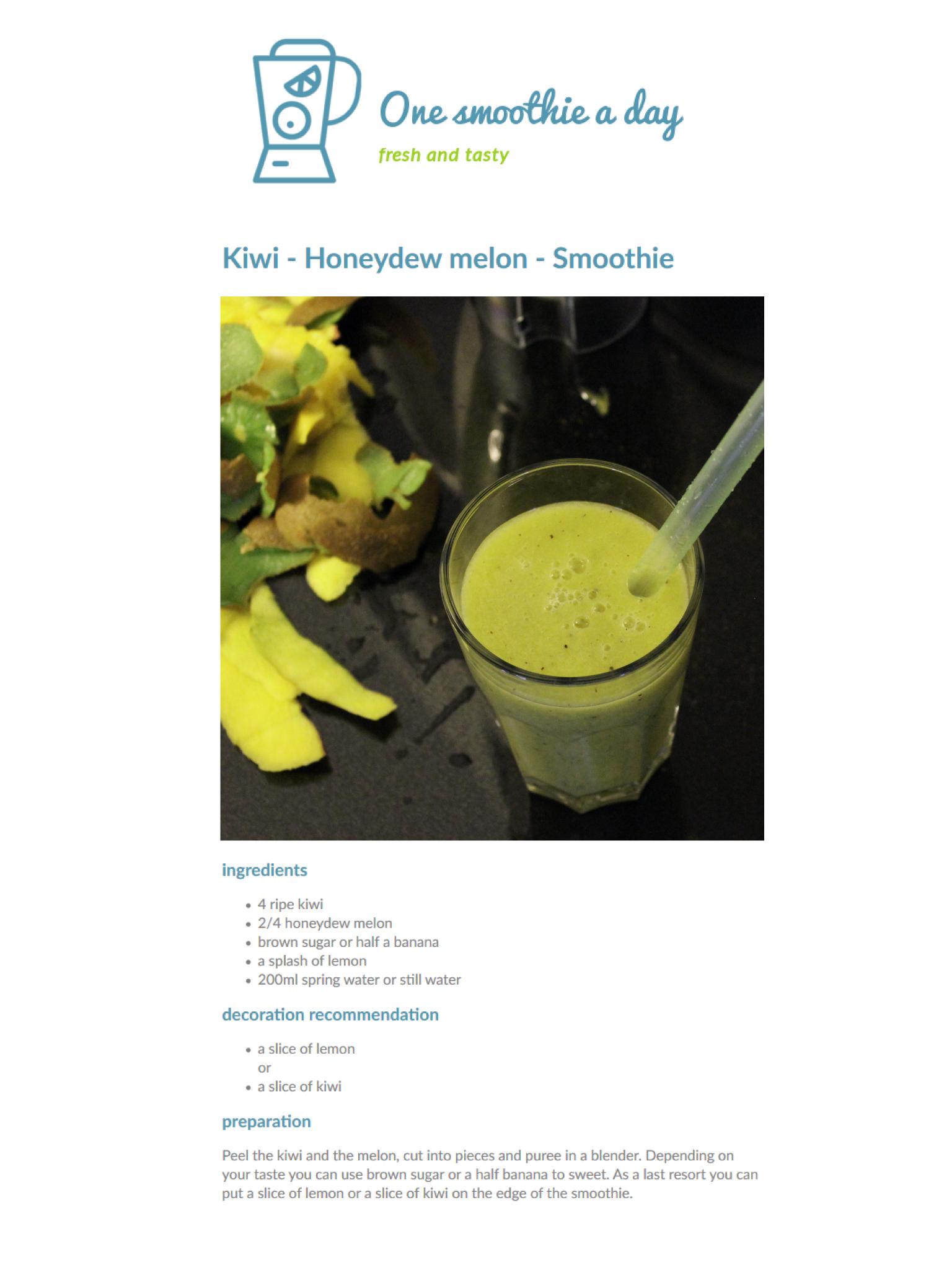 One smoothie a day