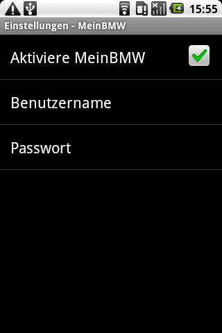 WebSMS: MeinBMW Connector