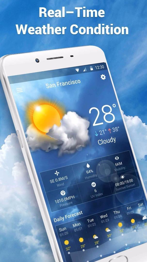 Transparent Live Weather Widge