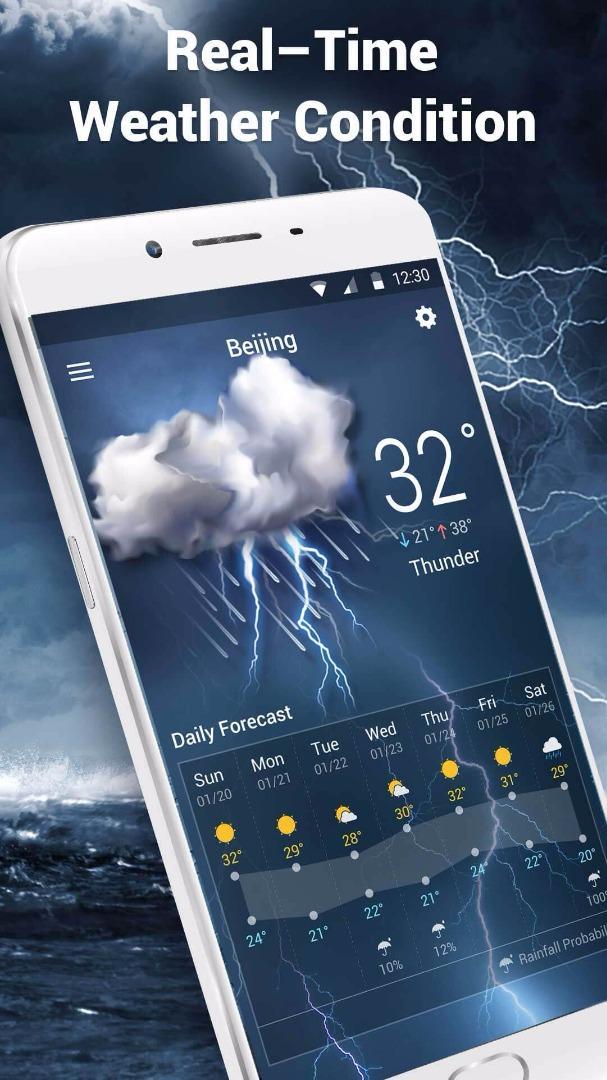 Transparent Live Weather Widge
