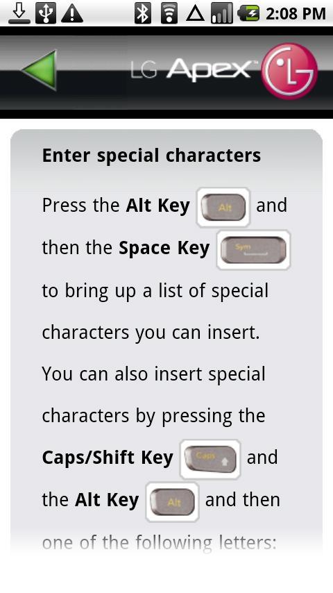 LG Apex User Guide