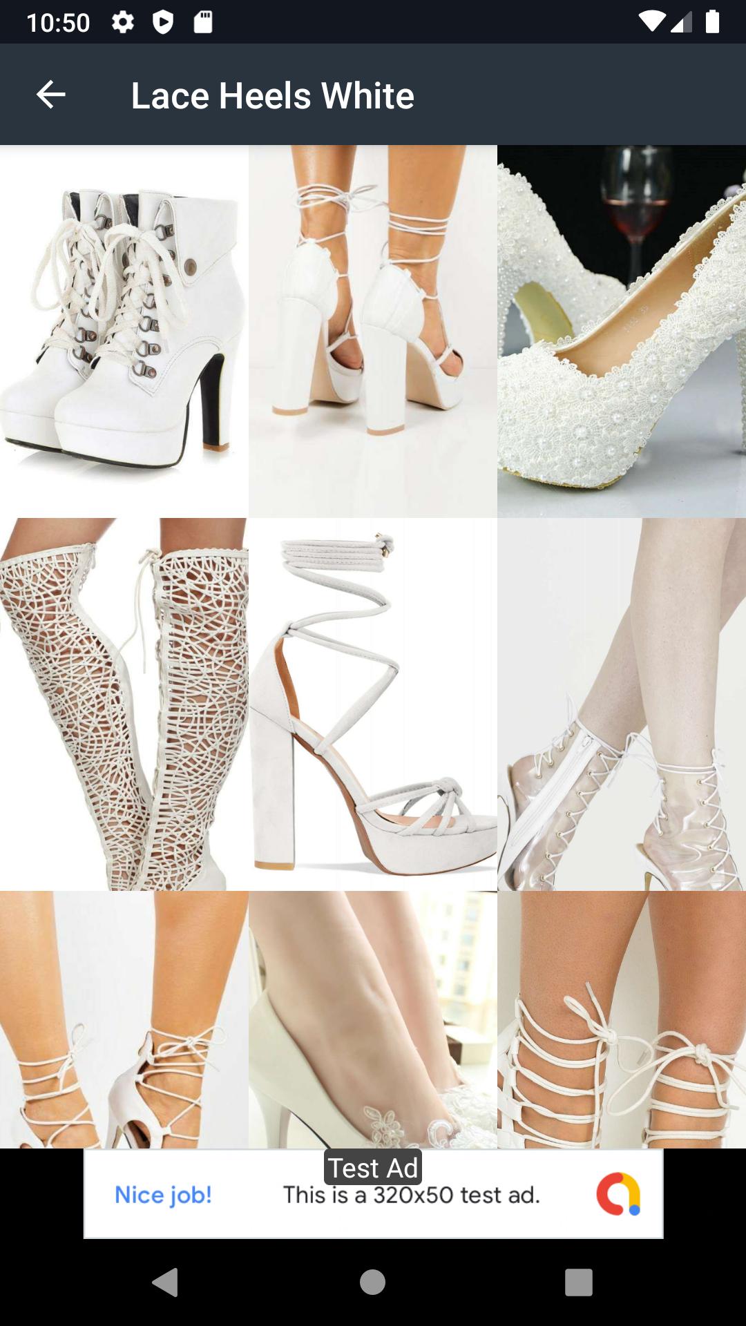 Lace Up Beige Heels