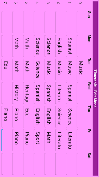 School Timetable