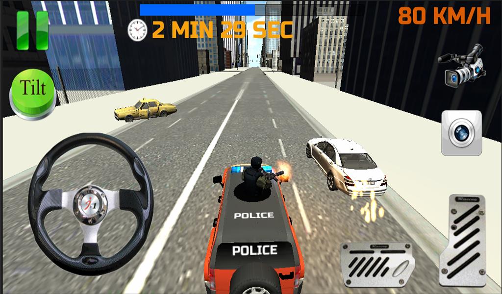 Police chase - hot asphalt